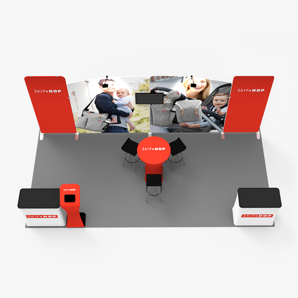 6x3 Inline Fabric Tube Exhibition Stand – Vantage