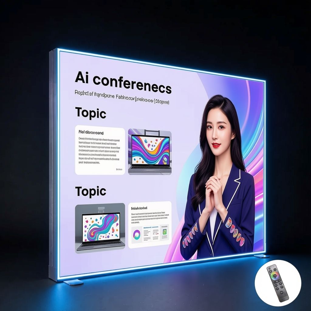 RGB LED Lightbox Display 3m wide backlit wall with RGB edge