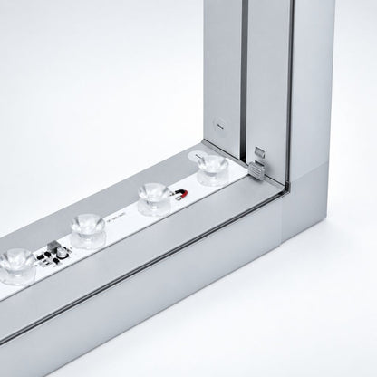 RGB LED light bar inside the lightbox frame edge
