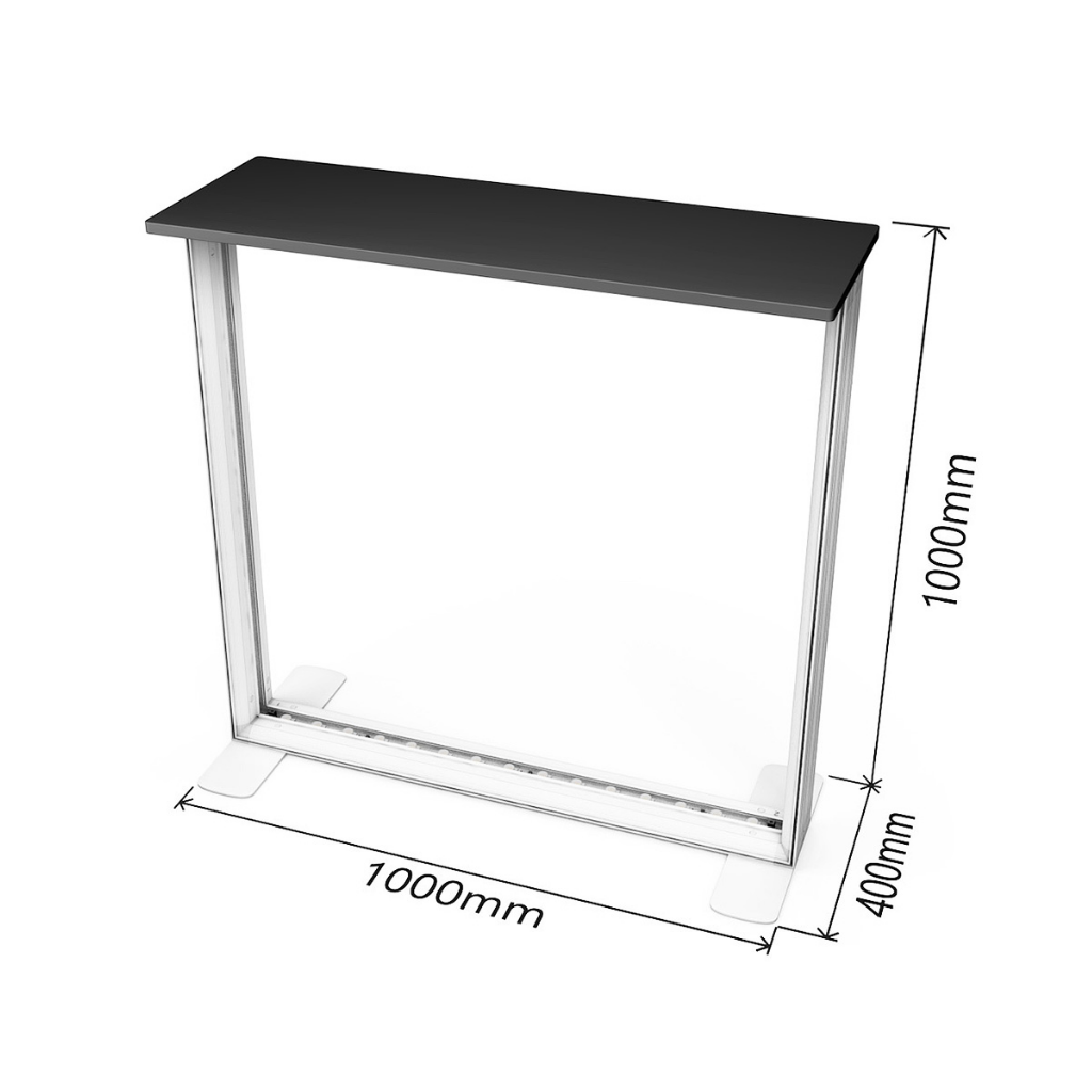 6x1 SEG Backlit Lightbox U-Shape Exhibition Stand Display Kit