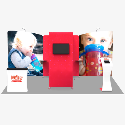 6x3 Arch Corner Fabric Tube Exhibition Stand – Pivot