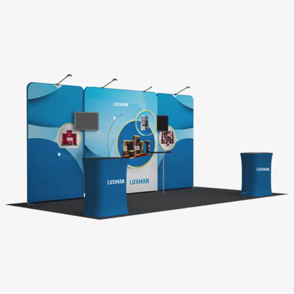 6x3 Inline Fabric Tube Exhibition Stand – Duo