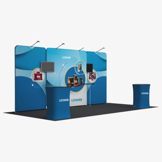 6x3 Inline Fabric Tube Exhibition Stand – Duo