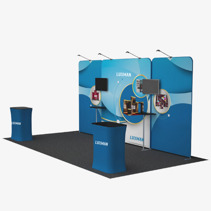 6x3 Inline Fabric Tube Exhibition Stand – Duo