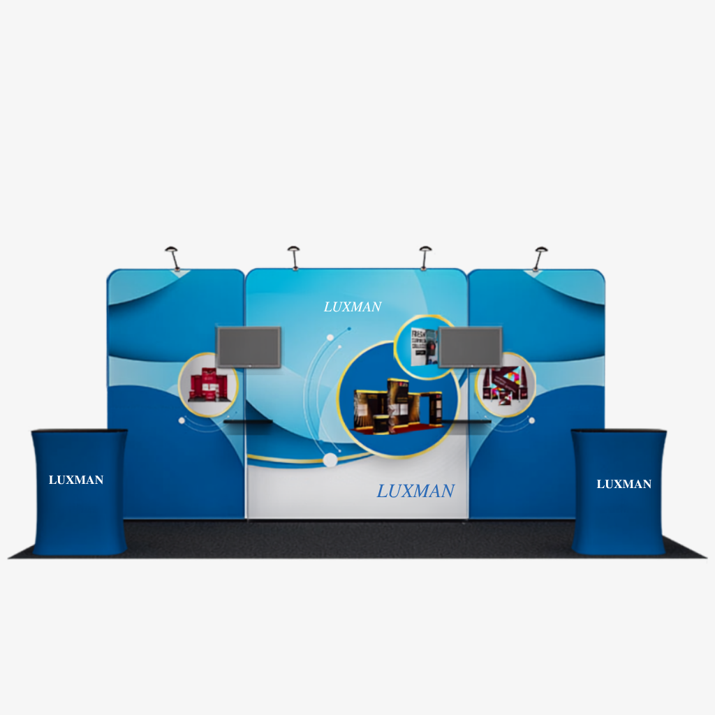 6x3 Inline Fabric Tube Exhibition Stand – Duo