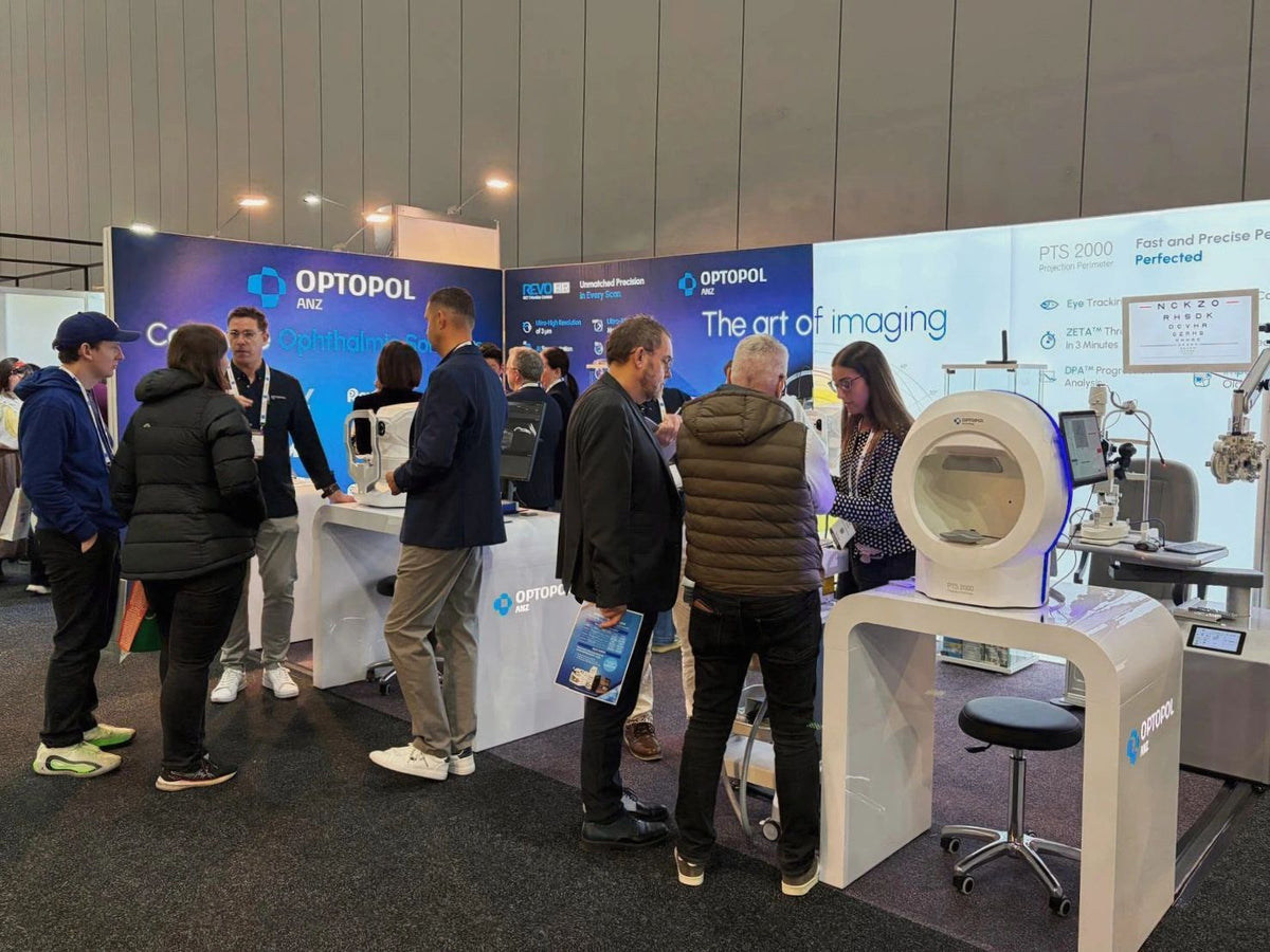 OPTOPOL ANZ 6x3 SEG backlit L-shape stand at O-SHOW26 Melbourne
