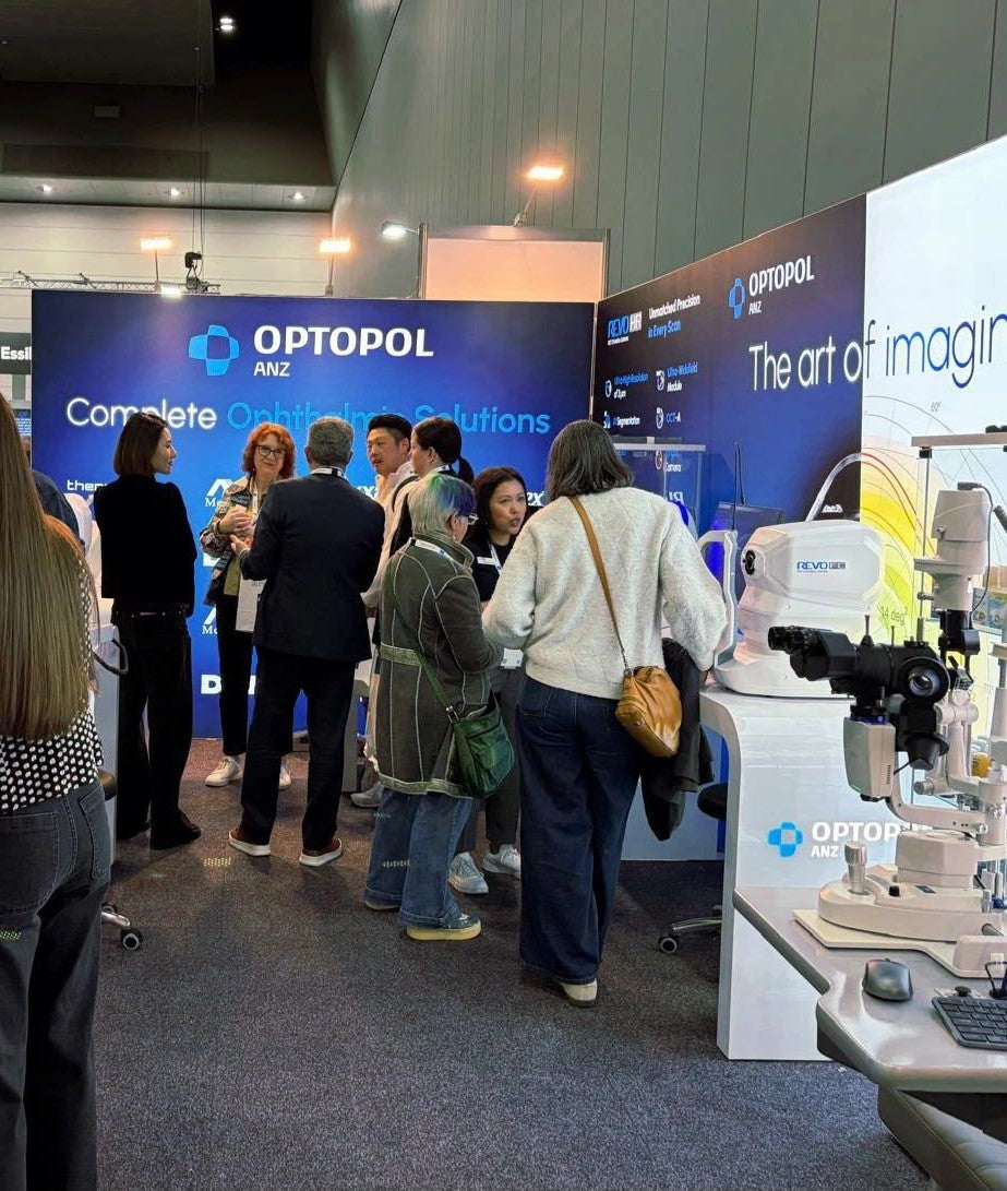 OPTOPOL ANZ 6x3 L-shape lightbox stand at O-SHOW26 Melbourne