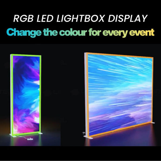 RGB LED Lightbox Display changing edge colour, video